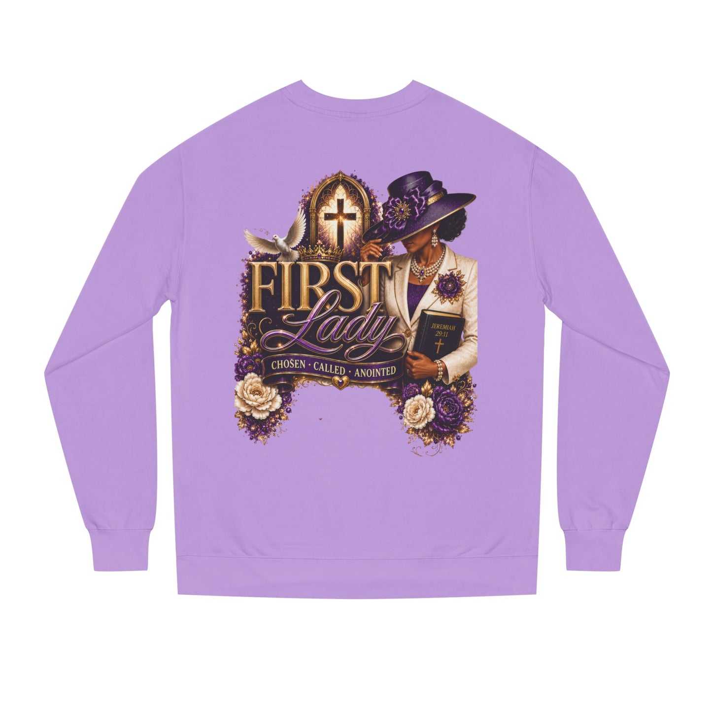 First Lady Church Sweatshirt – Christian Women’s Faith Graphic Crewneck