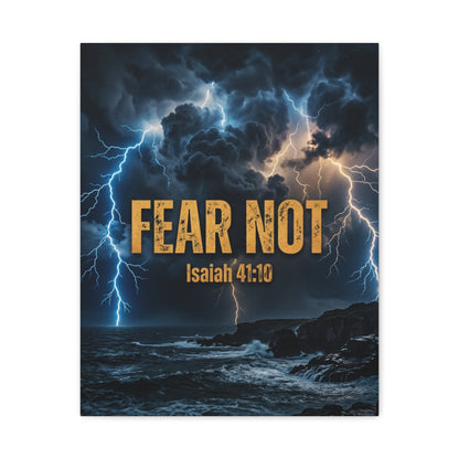 Fear Not - Isaiah 41:10 Canvas Wall Art