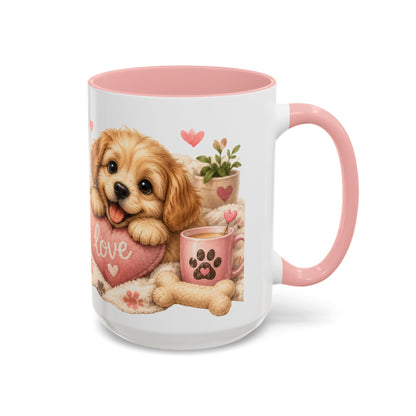 Cute Dog Lover Coffee Mug — "Life is Better With a Dog" Accent Mug (11/15oz)