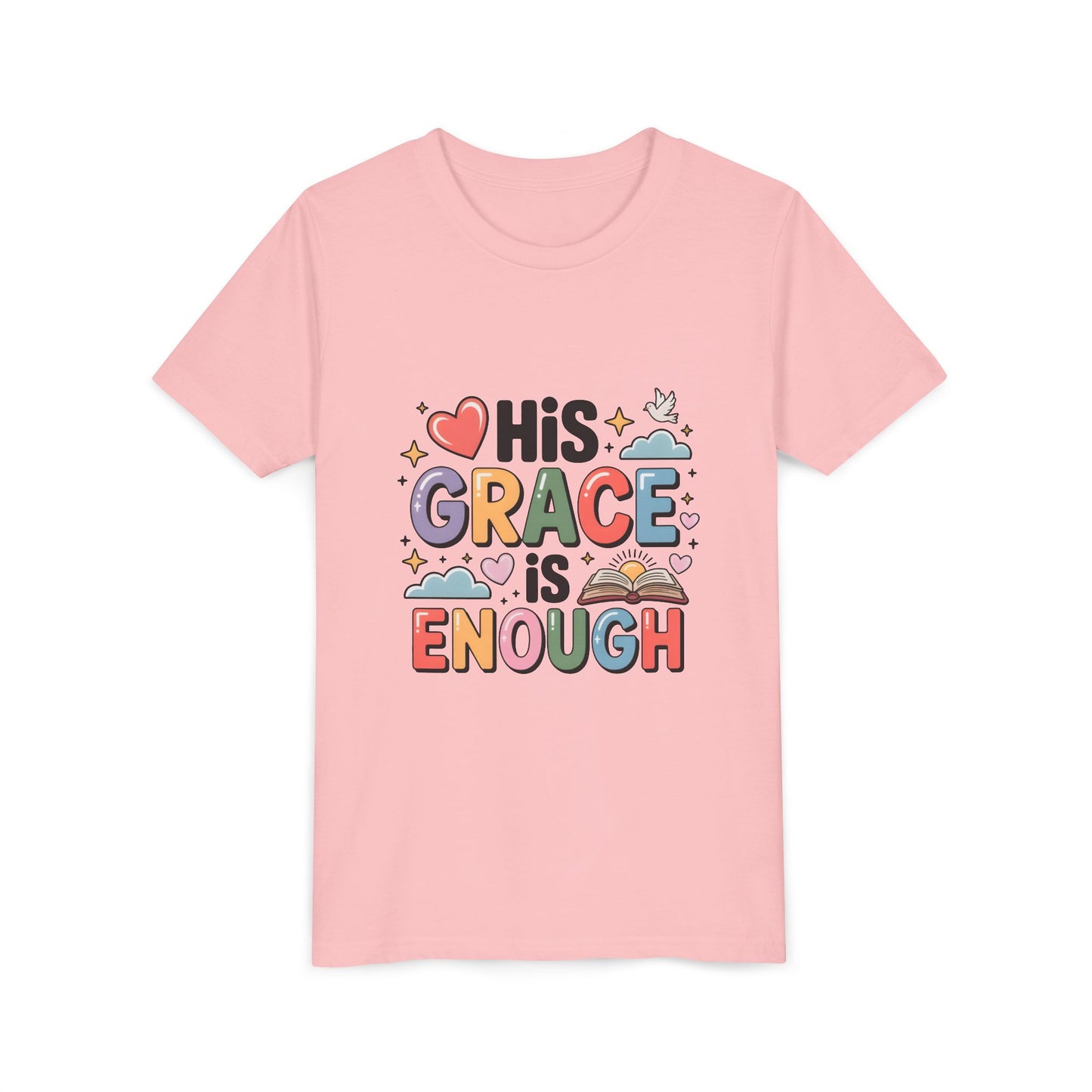 His Grace Is Enough Youth Tee — Christian Kids Inspirational Shirt