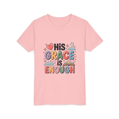 His Grace Is Enough Youth Tee — Christian Kids Inspirational Shirt