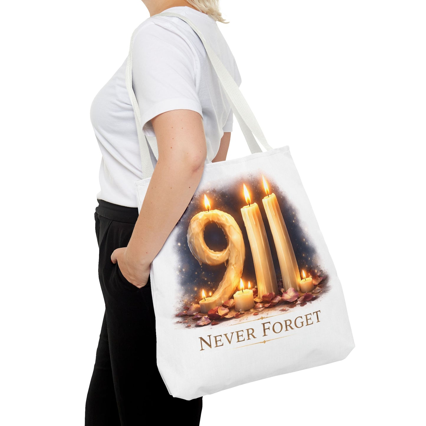 9/11 Never Forget Memorial Tote Bag