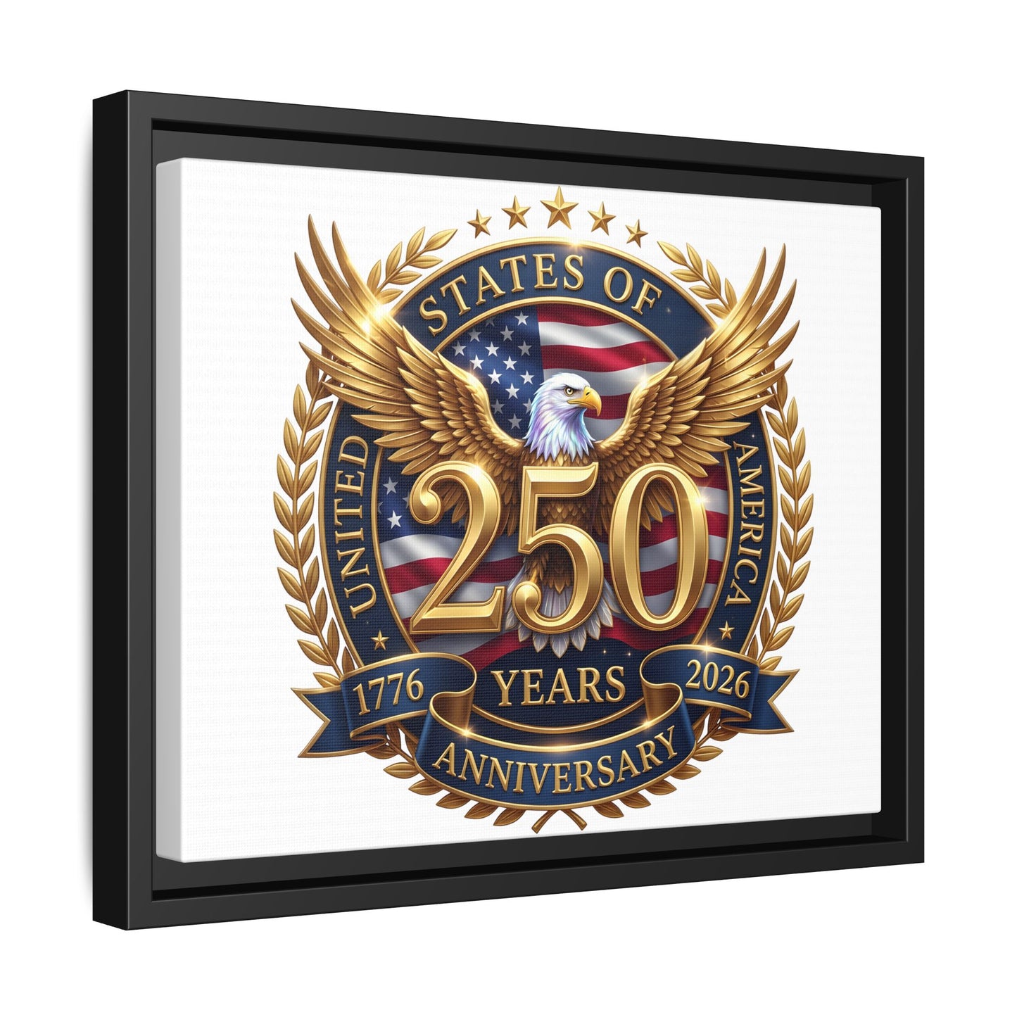 250th United States Anniversary Framed Canvas Print
