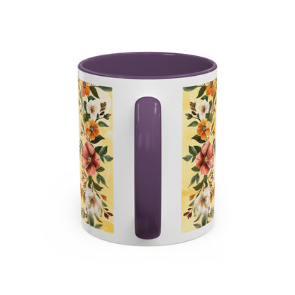 She Is Mom Floral Accent Coffee Mug — 'She is Peace, She is Home' Mother's Day Gift
