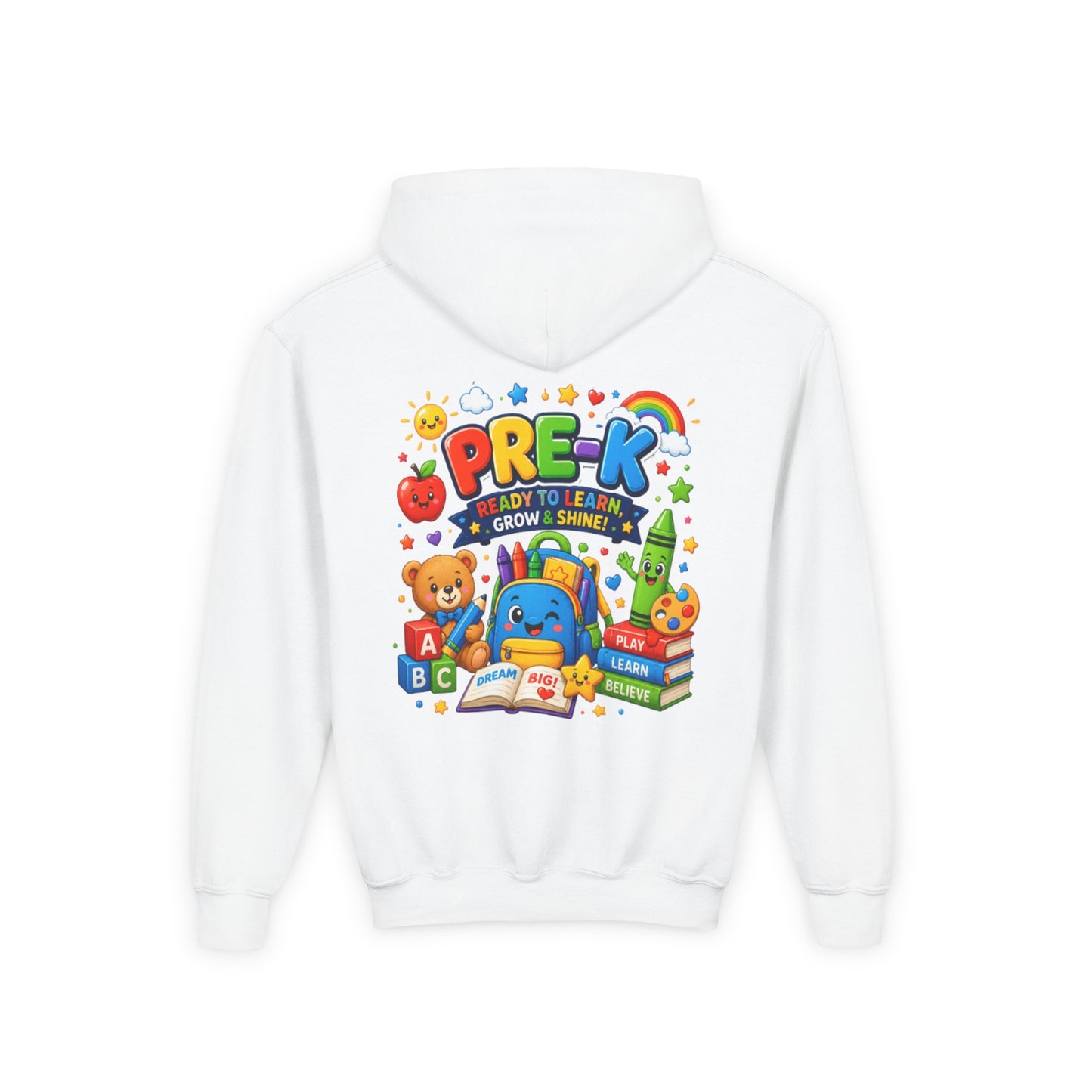 Pre-K Ready to Learn Youth Hoodie – Cute Back-to-School Preschool Sweatshirt
