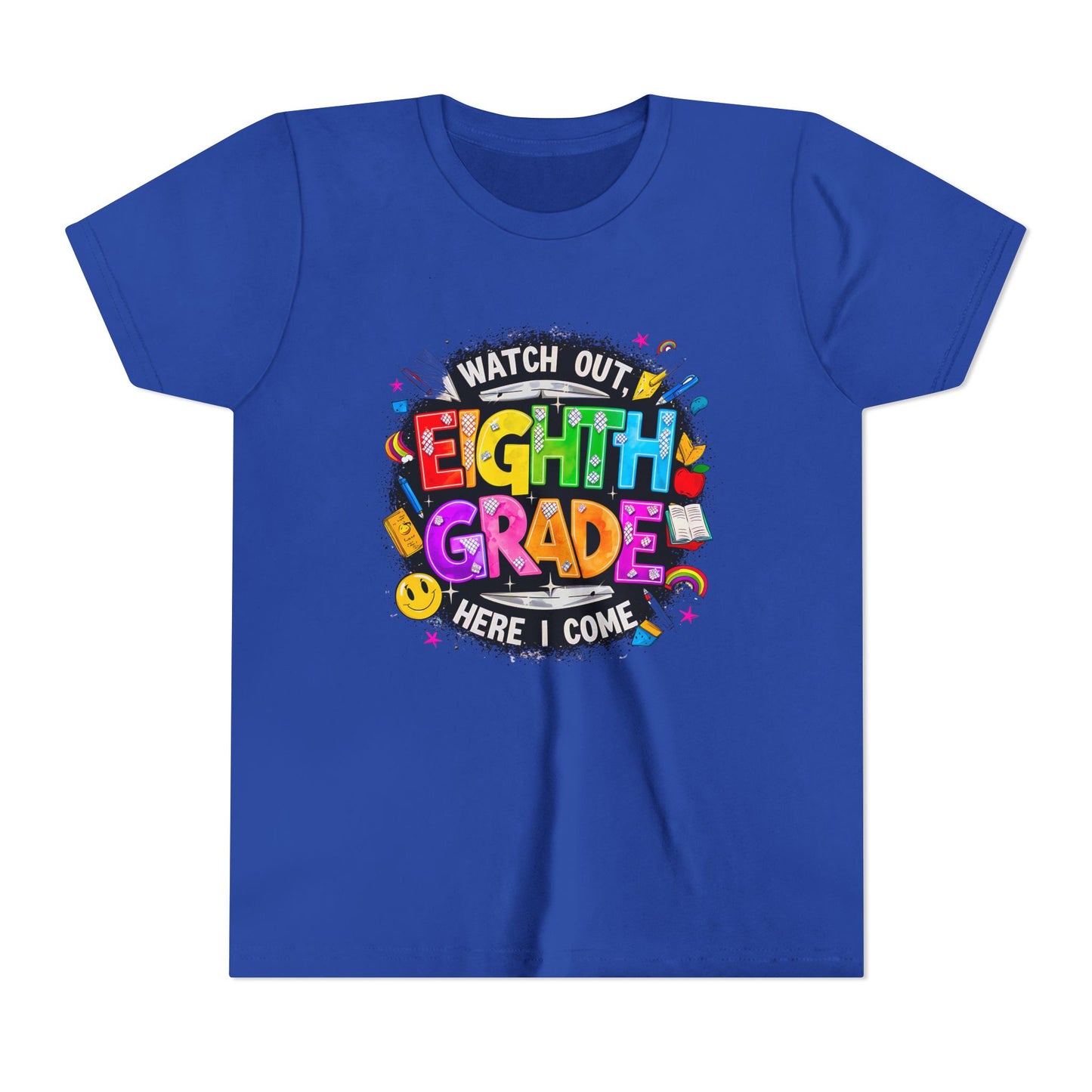 Eighth Grade Kids T‑Shirt — "Watch Out, Eighth Grade Here I Come" Back-to-School Tee