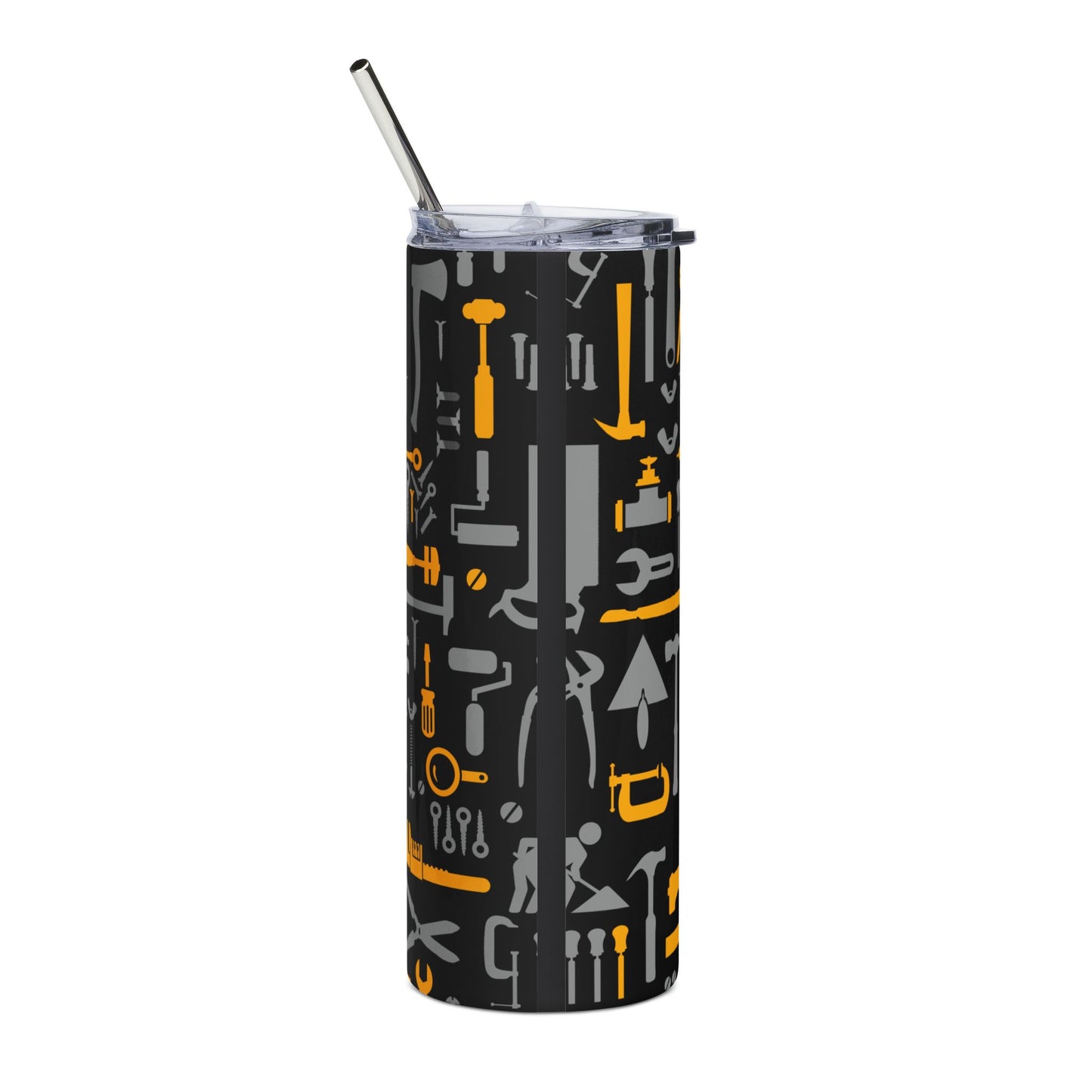 Tool Pattern 20oz Stainless Steel Tumbler — Construction Mechanic Gift