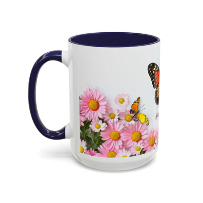 Mother's Day Butterfly Coffee Mug — "Happy Mother's Day" Floral 11/15oz Accent Mug