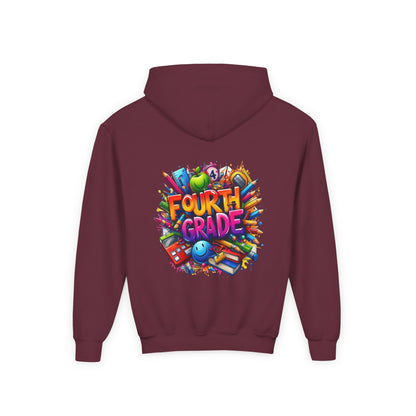 Fourth Grade Youth Hoodie — Colorful Back-to-School Kids Sweatshirt