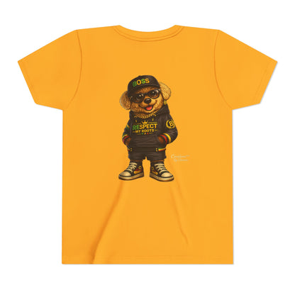 Kids Graphic Tee - 'Respect the Hustle' Teddy Bear Streetwear