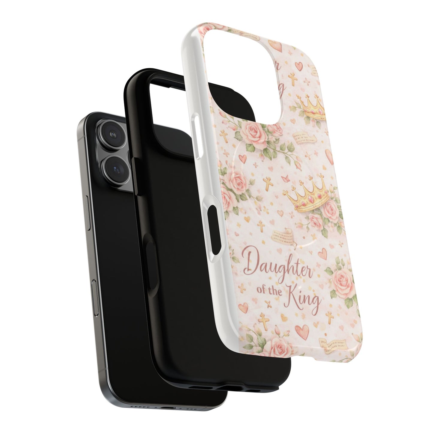 Daughter of the King Floral Phone Case — Tough Magnetic Protective Cover