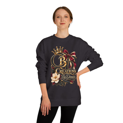 CB Creations Crown Logo Sweatshirt — Floral Ribbon Graphic Crewneck