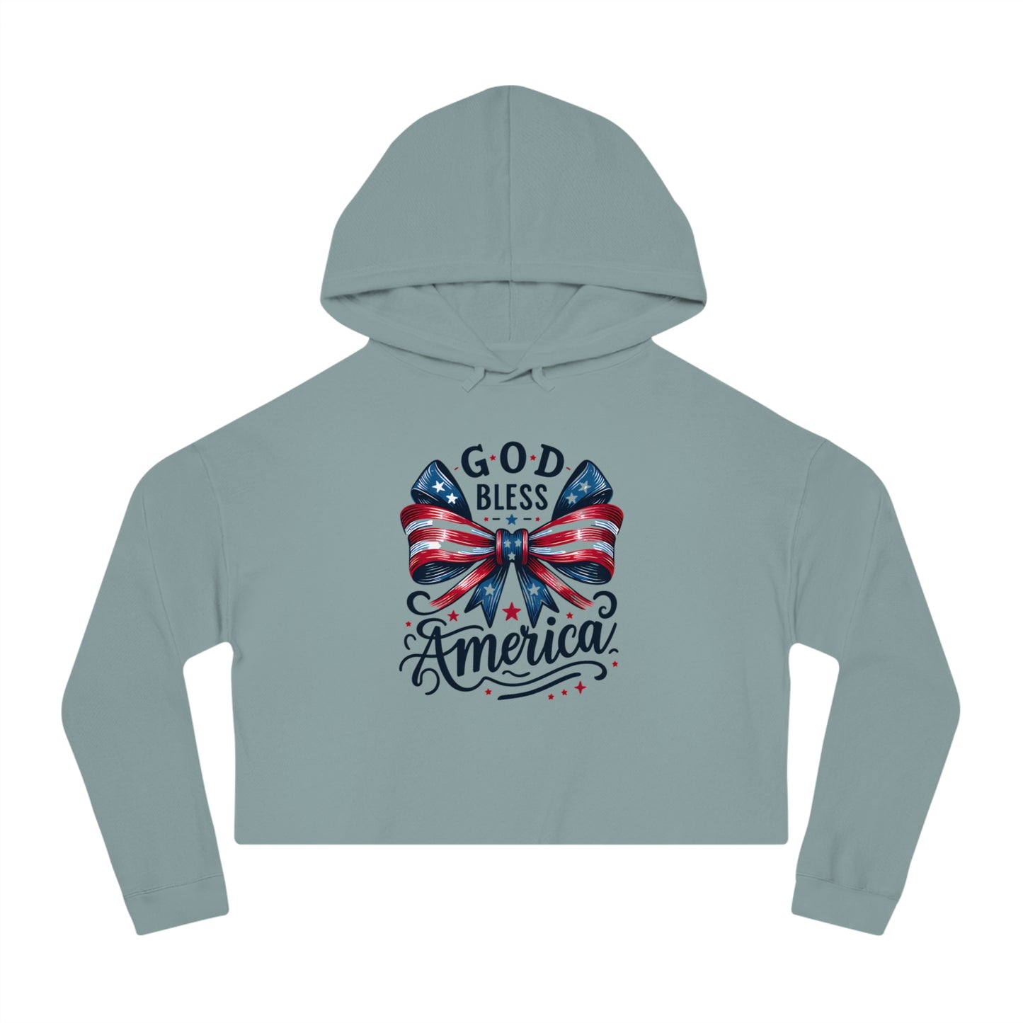God Bless America Cropped Hoodie