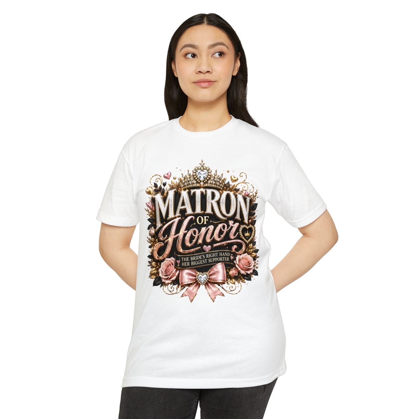 Matron of Honor T-Shirt — Floral Bridal Party Tee