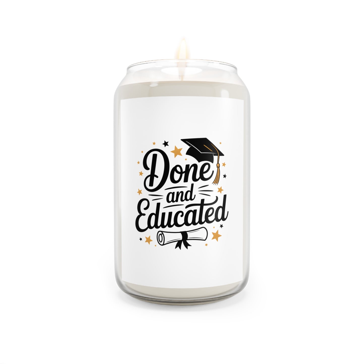 Graduation Scented Soy Candle 13.75oz — "Done and Educated" Gift