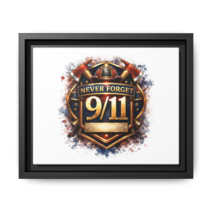 Framed Matte Canvas — 'Never Forget 9/11' Memorial Wall Art