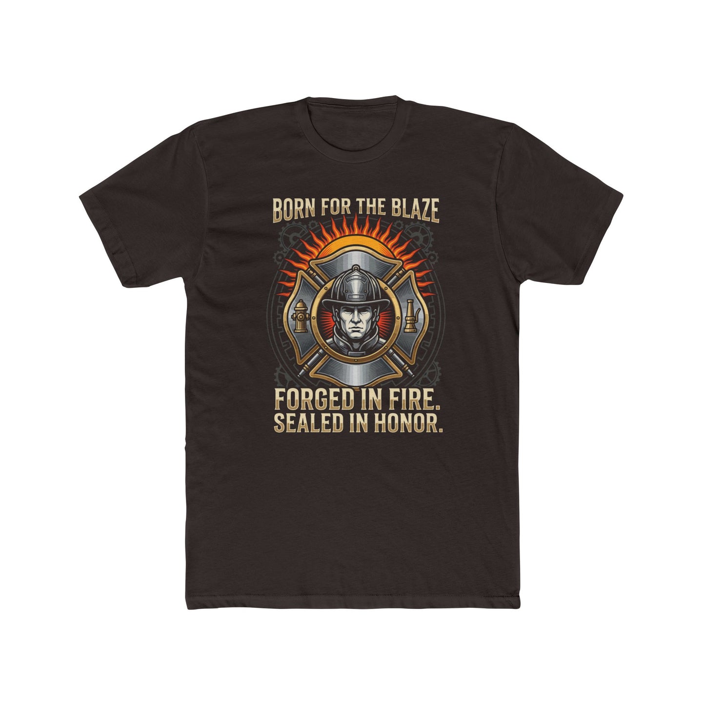 Firefighter T-Shirt — "Born for the Blaze: Forged in Fire, Sealed in Honor" Graphic Tee