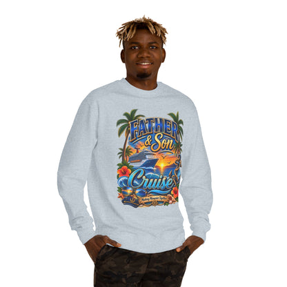 Father & Son Cruise Sweatshirt – Tropical Beach Boat Design