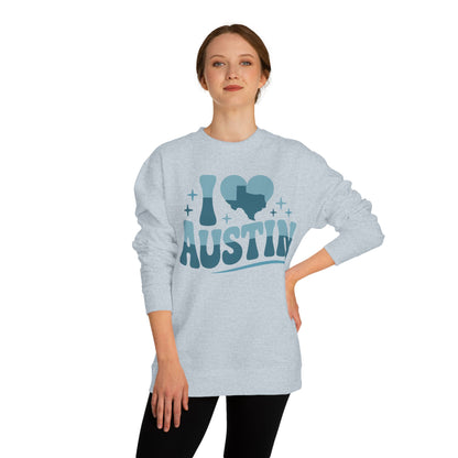 Austin Love Crewneck Sweatshirt — Retro I  Austin Graphic