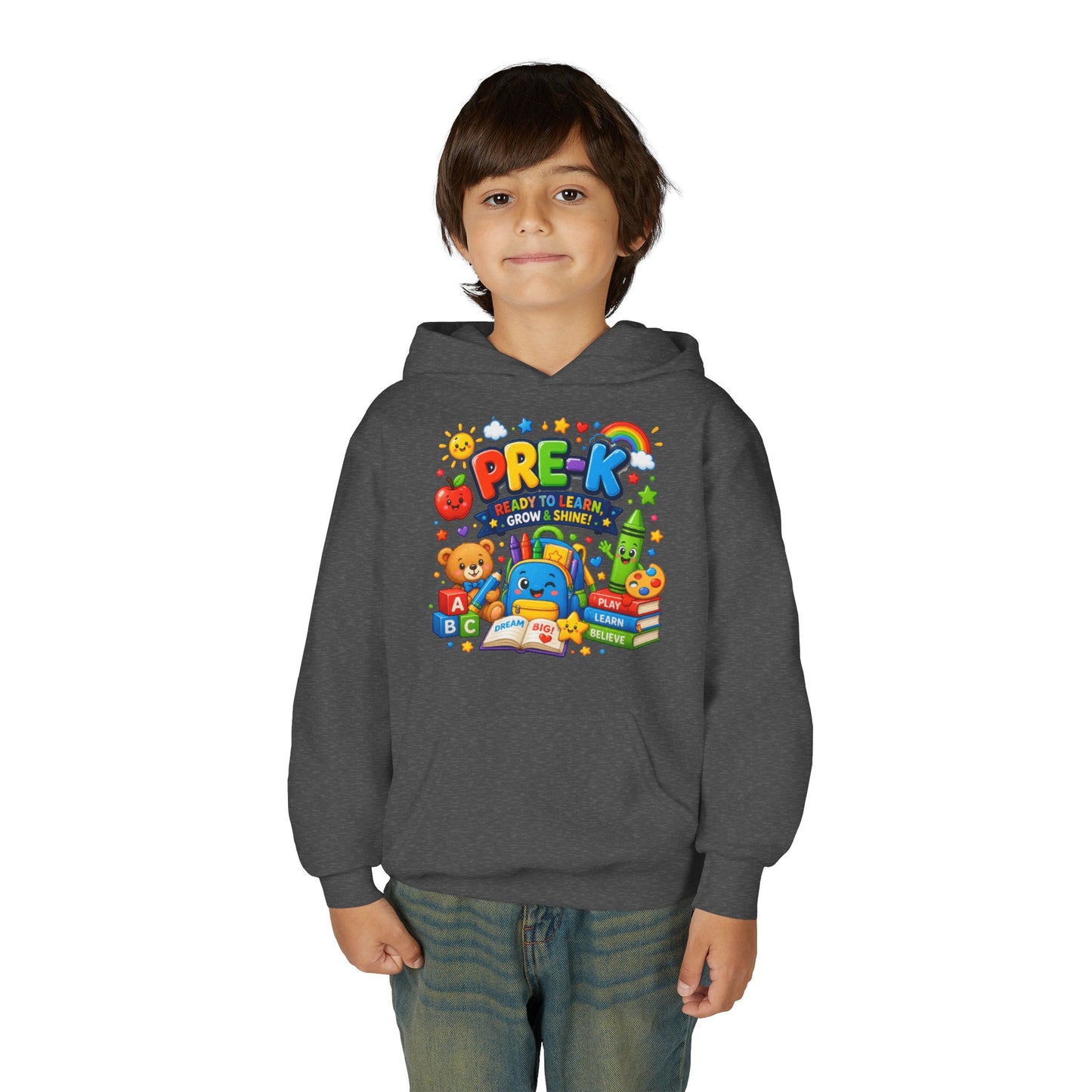 Pre-K Ready to Learn Youth Hoodie – Cute Back-to-School Preschool Sweatshirt