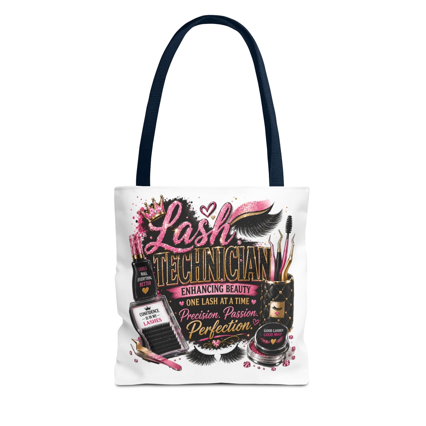 Lash Technician Tote Bag — Glam Beauty Artist Gift, ‘Lash Technician: Enhancing Beauty’ Design