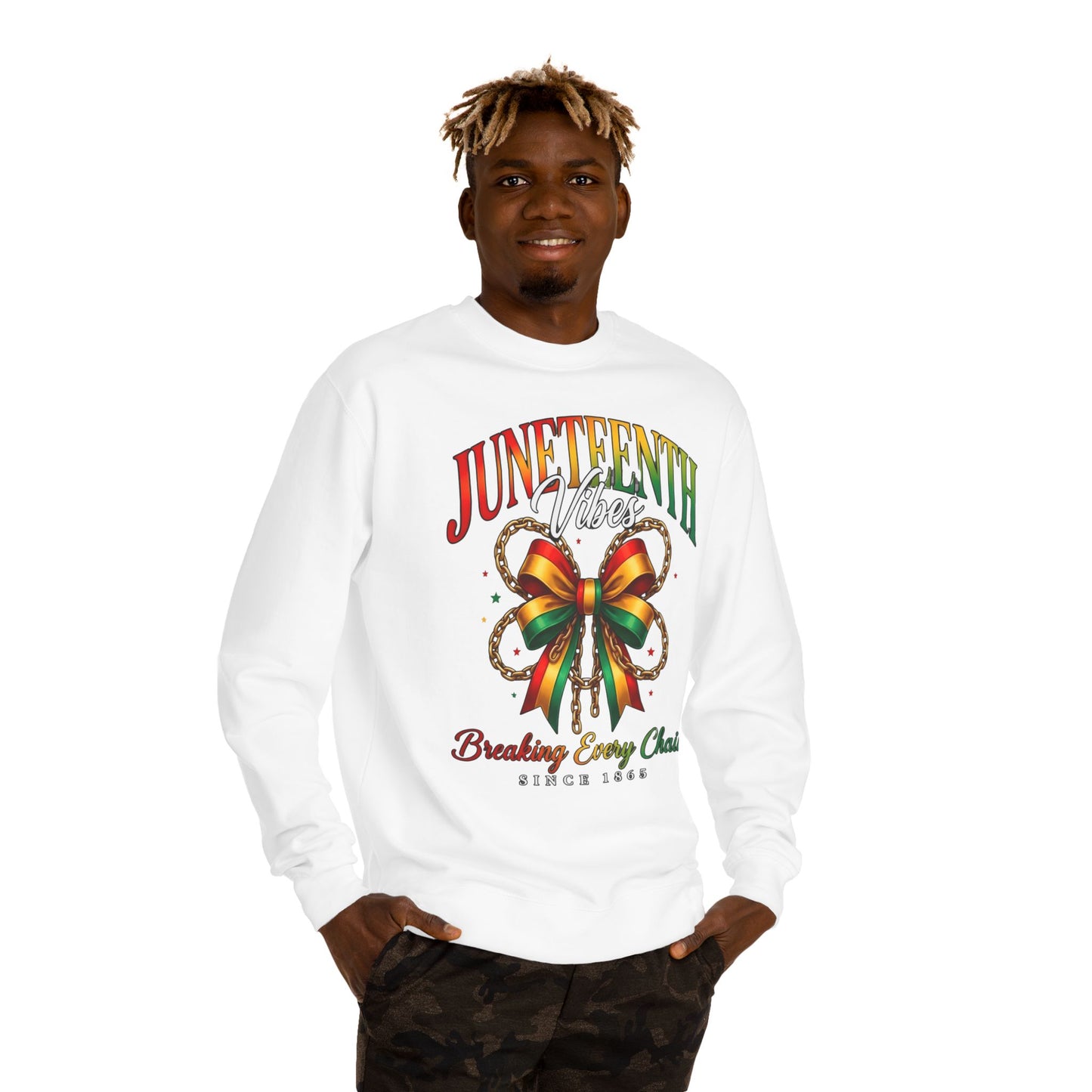 Juneteenth Crewneck Sweatshirt — "Breaking Every Chain" Celebration Pullover