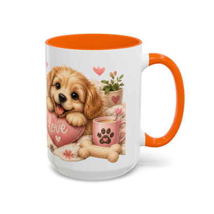 Cute Dog Lover Coffee Mug — "Life is Better With a Dog" Accent Mug (11/15oz)