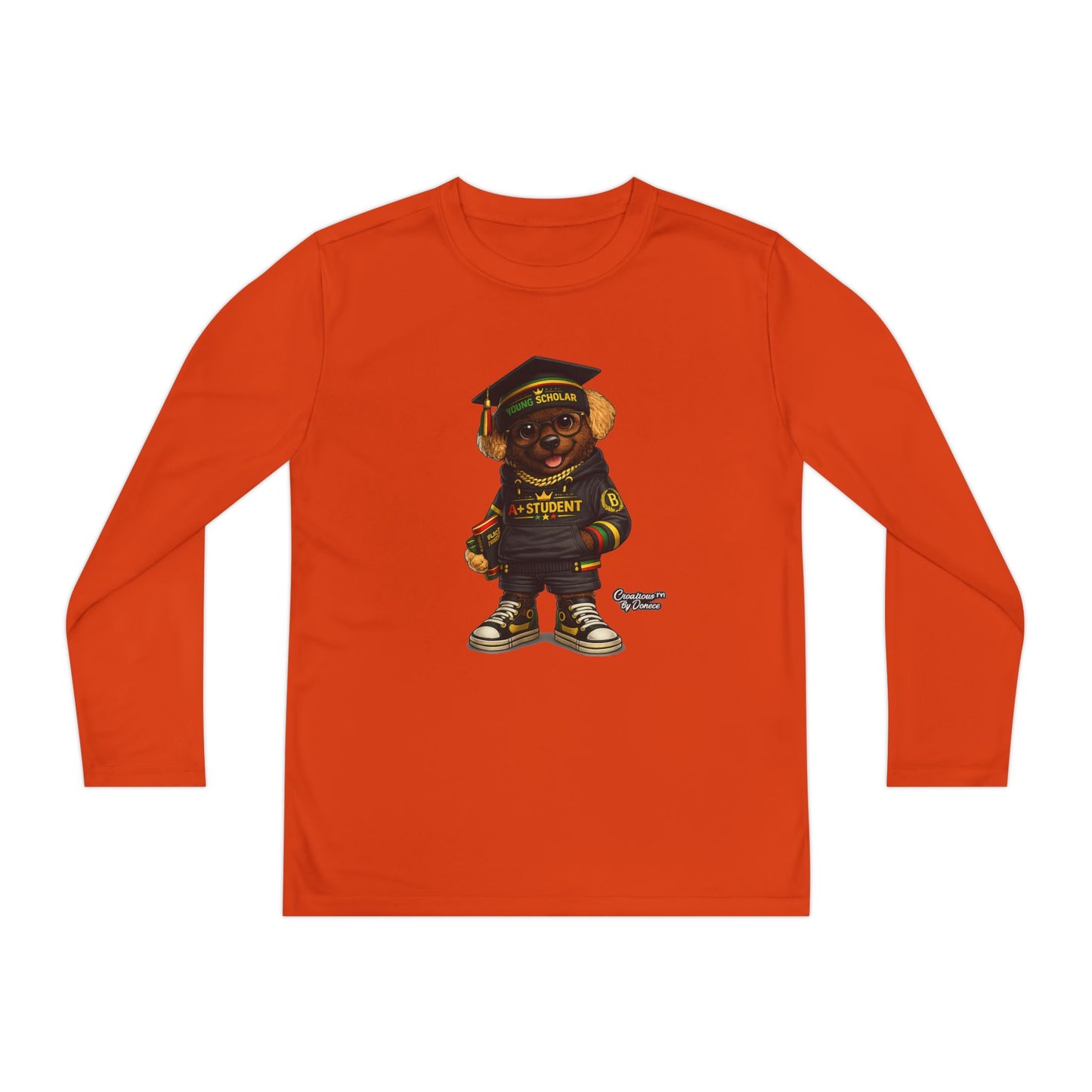 Youth Long Sleeve Tee — Graduation Bear Design