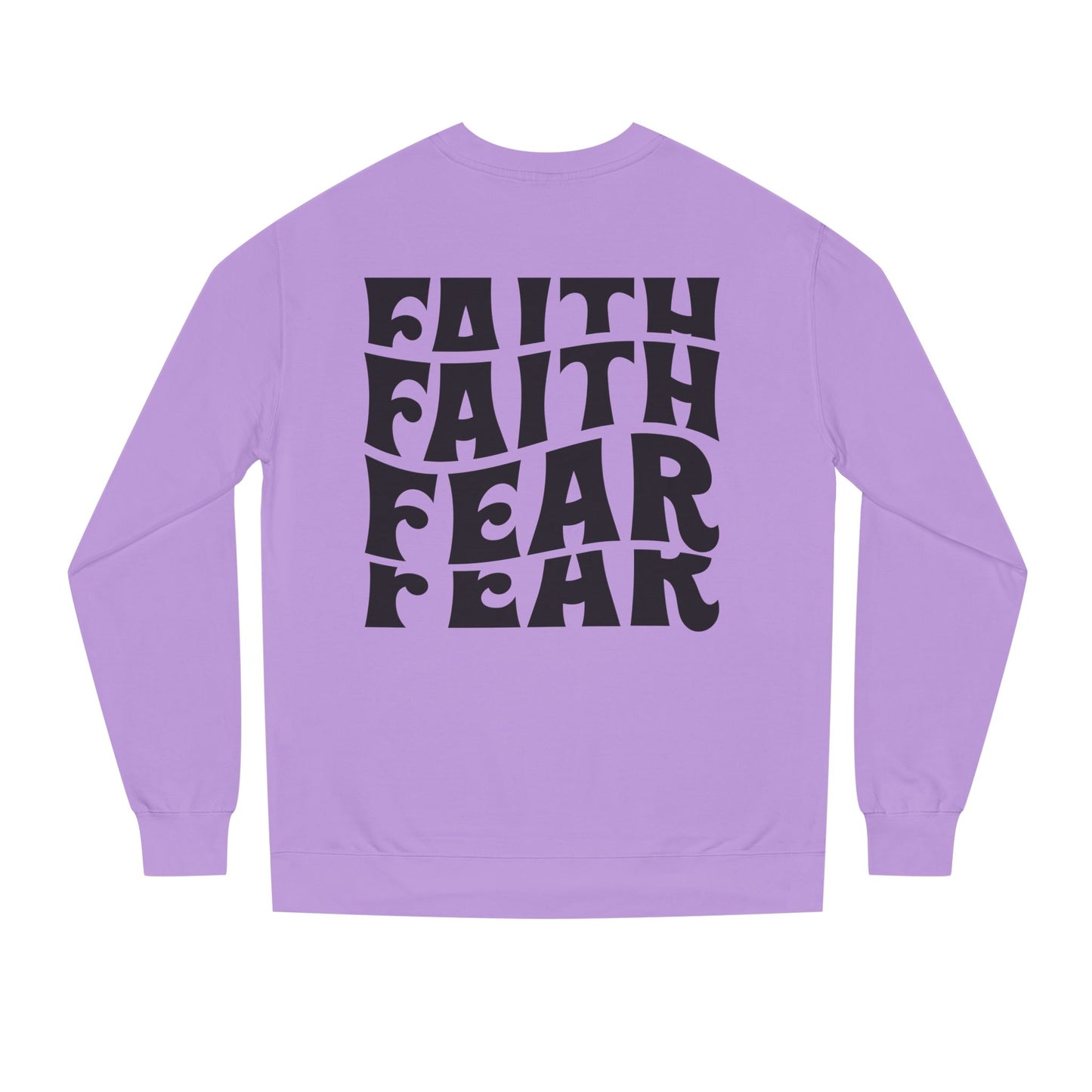 Faith Over Fear Crewneck Sweatshirt — Retro Graphic Faith Tee