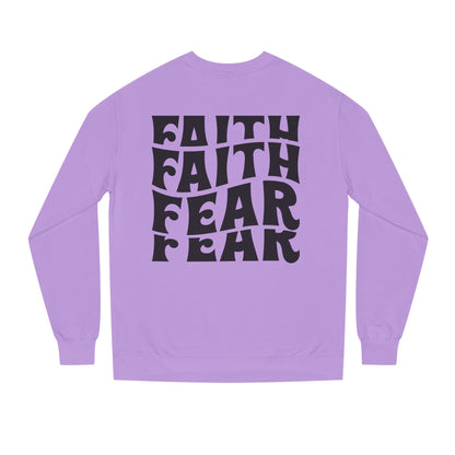 Faith Over Fear Crewneck Sweatshirt — Retro Graphic Faith Tee