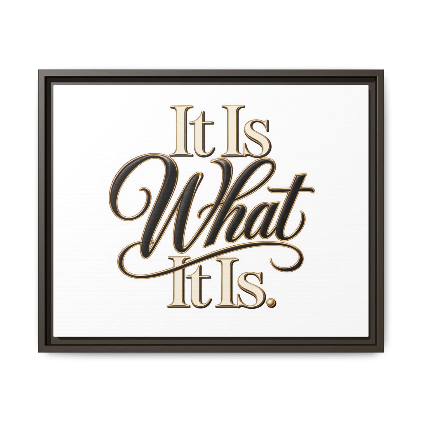 It Is What It Is Framed Canvas Wall Art