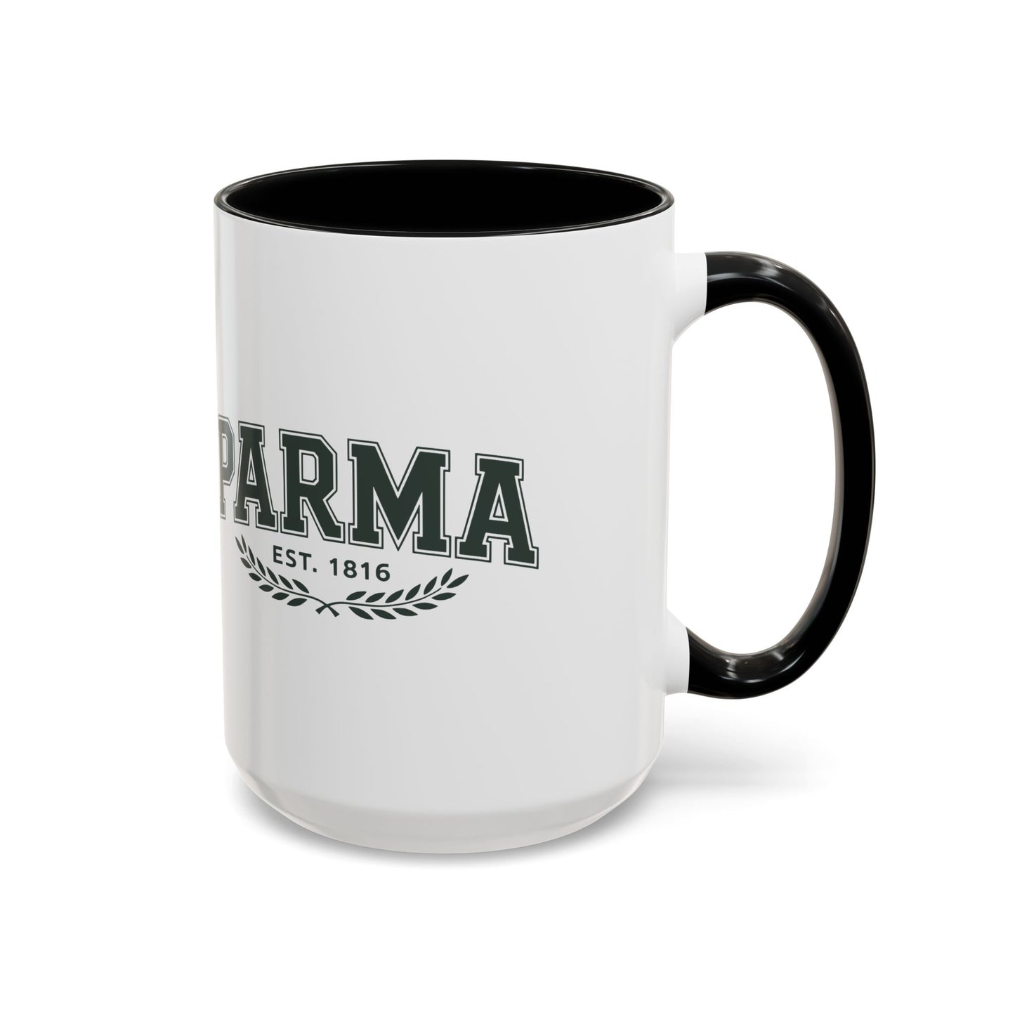 Parma Established 1816 Accent Coffee Mug — Vintage Collegiate Ceramic Coffee Cup