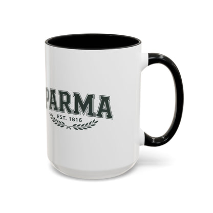 Parma Established 1816 Accent Coffee Mug — Vintage Collegiate Ceramic Coffee Cup