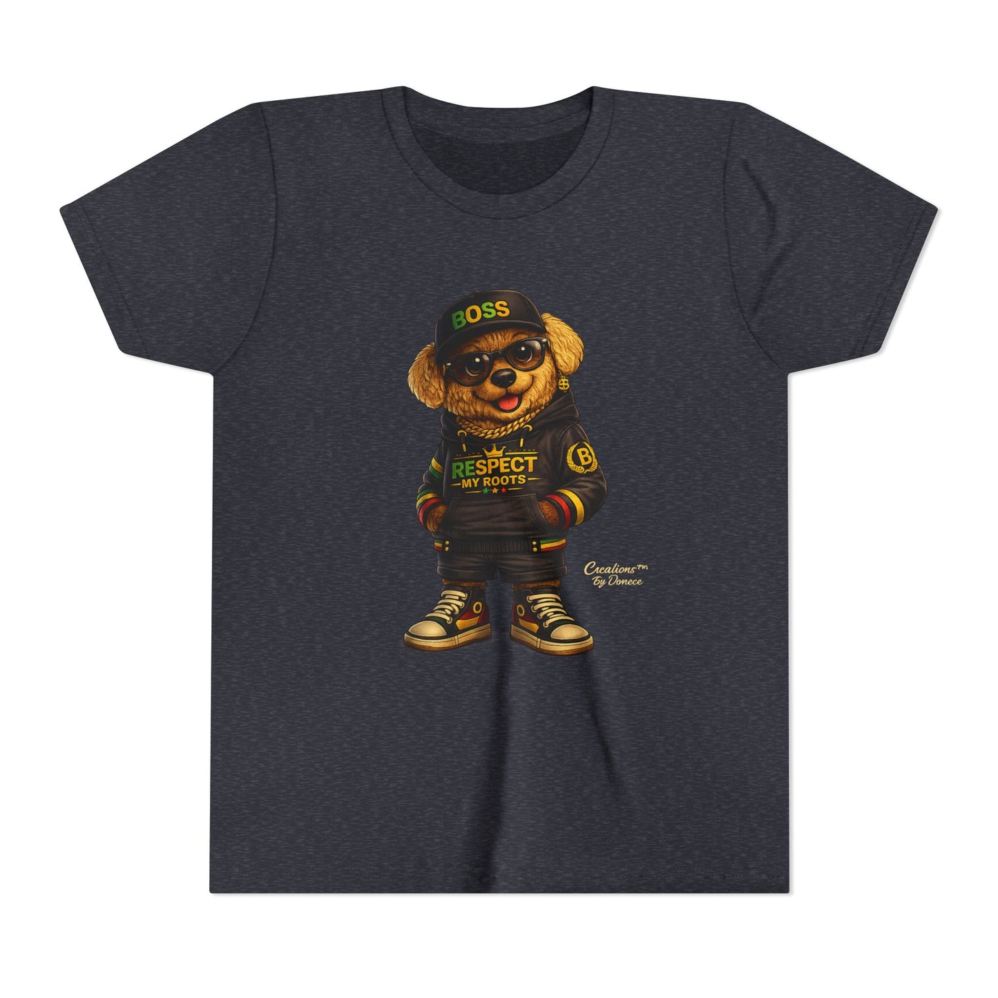 Kids Graphic Tee - 'Respect the Hustle' Teddy Bear Streetwear