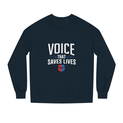 Voice That Saves Lives Sweatshirt — 911 Dispatcher Tribute Crewneck