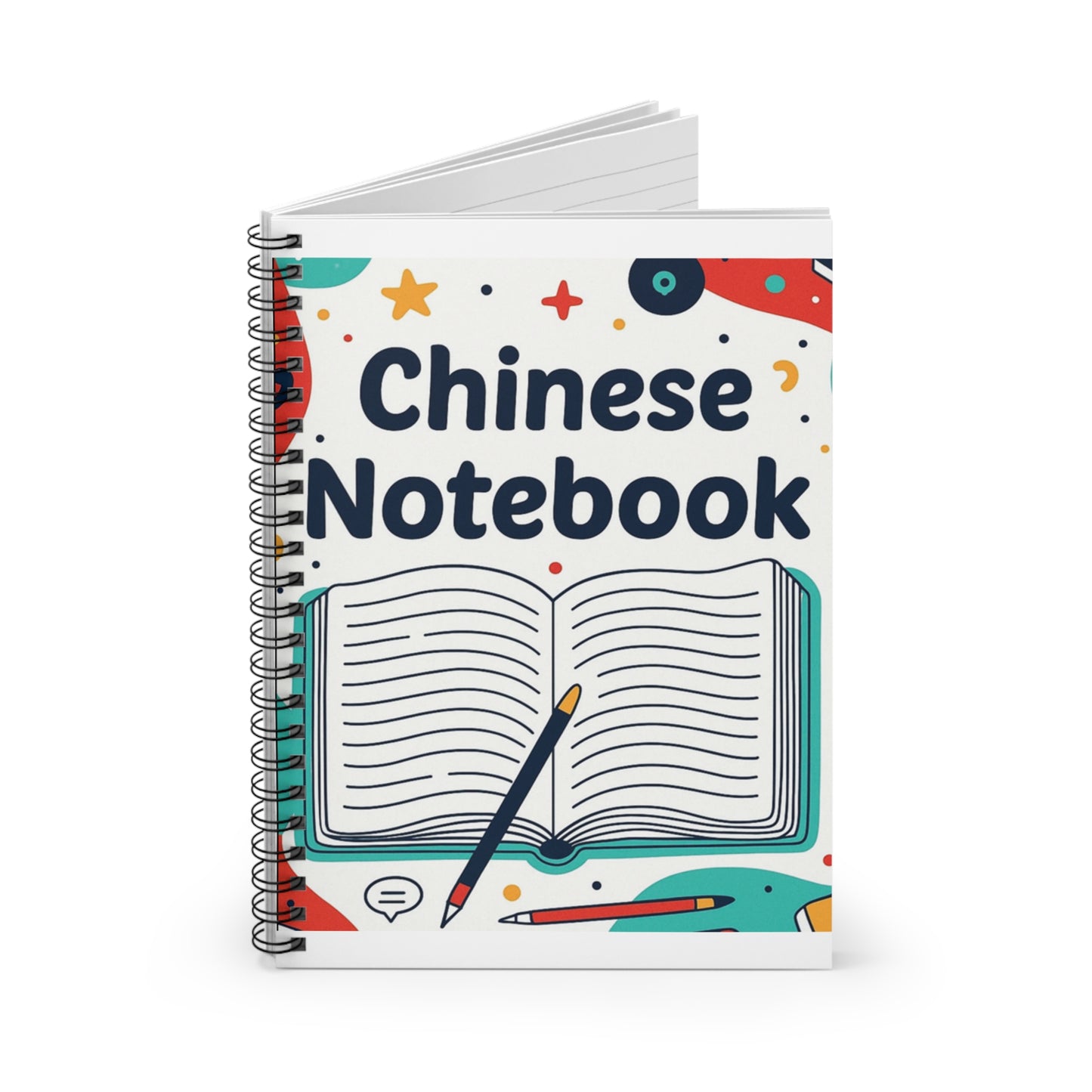 Chinese Notebook — Spiral Ruled Journal for Language Practice