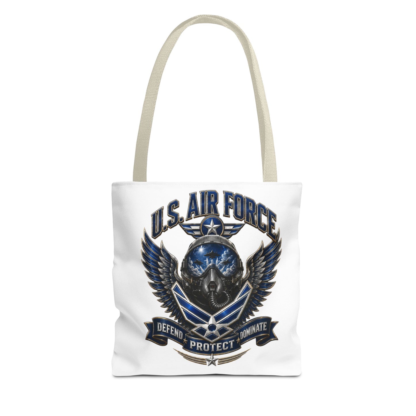 U.S. Air Force Emblem Tote Bag — Military Wings & Skull Design