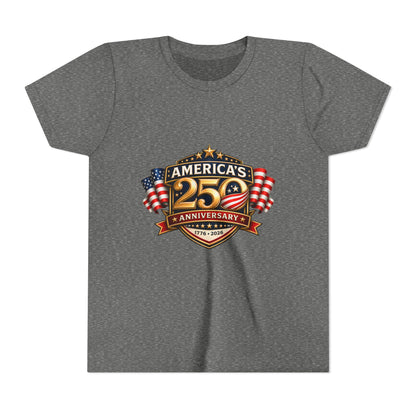 America's 250th Anniversary Youth Tee - Patriotic 1776–2026 Celebration Shirt