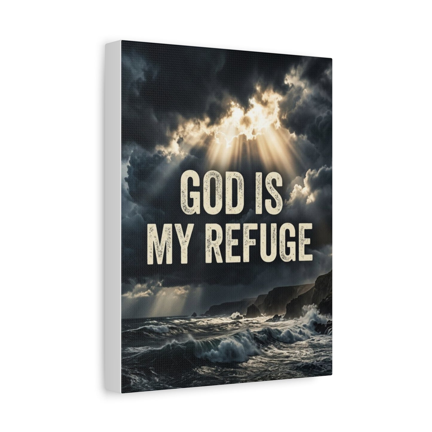 God Is My Refuge Canvas Wall Art