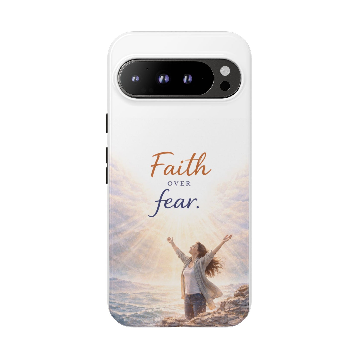 Faith Over Fear Phone Case — Inspirational Christian iPhone Cover