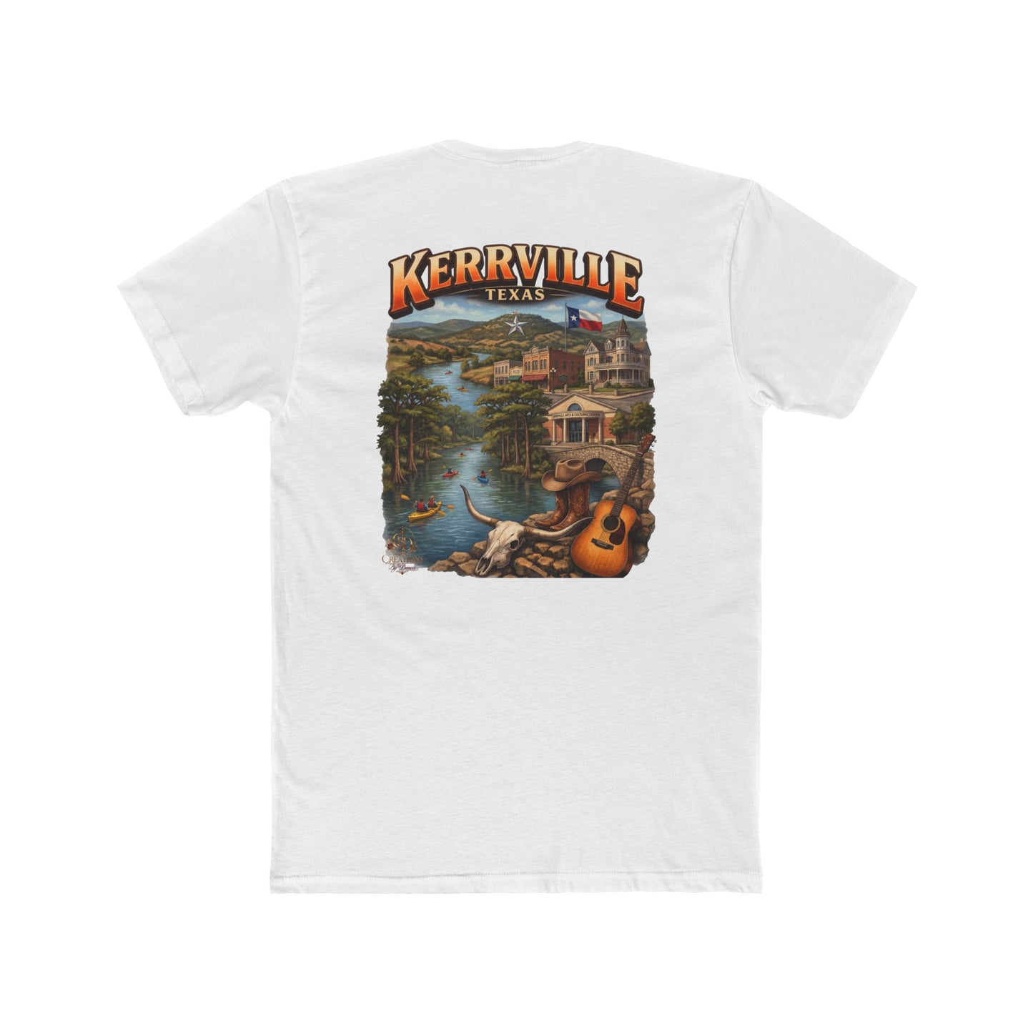 Kerrville Texas Scenic T-Shirt — Riverfront Guitar Vintage Travel Tee