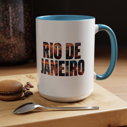 Rio de Janeiro Accent Coffee Mug — Scenic Typography Coffee Mug (11/15oz)