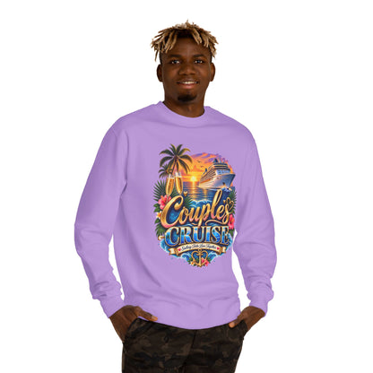 Couples Cruise Sweatshirt — Tropical Sunset Cruise Graphic Crewneck