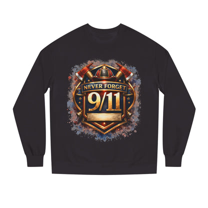 Never Forget 9/11 Sweatshirt — Memorial Firefighter Tribute Crewneck