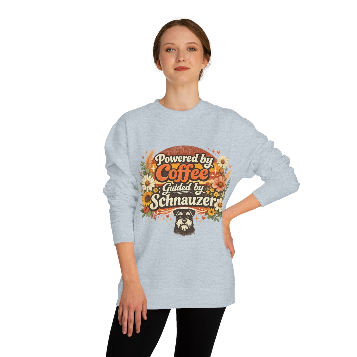 Powered by Coffee, Guided by Schnauzer Sweatshirt