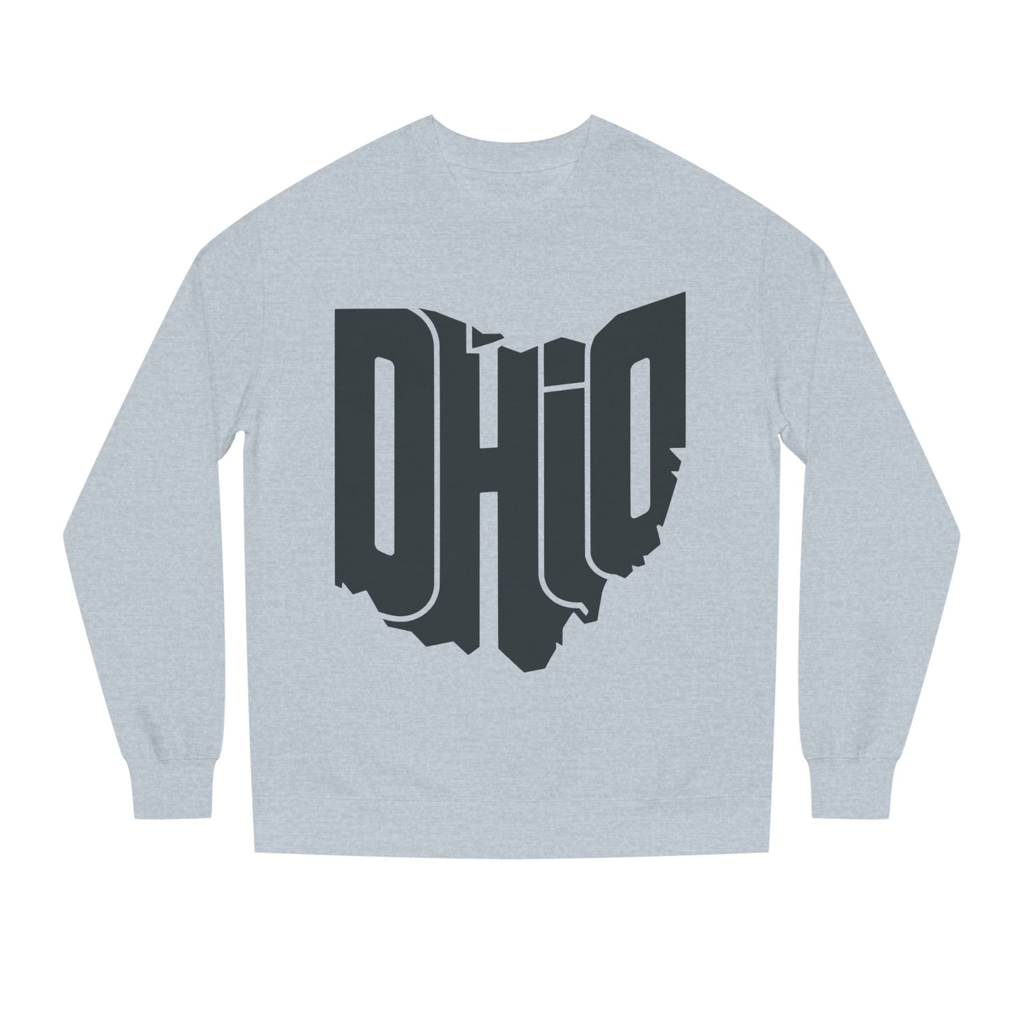 Ohio State Outline Crewneck Sweatshirt — Bold 'OHIO' Map Graphic