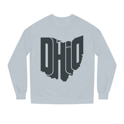 Ohio State Outline Crewneck Sweatshirt — Bold 'OHIO' Map Graphic