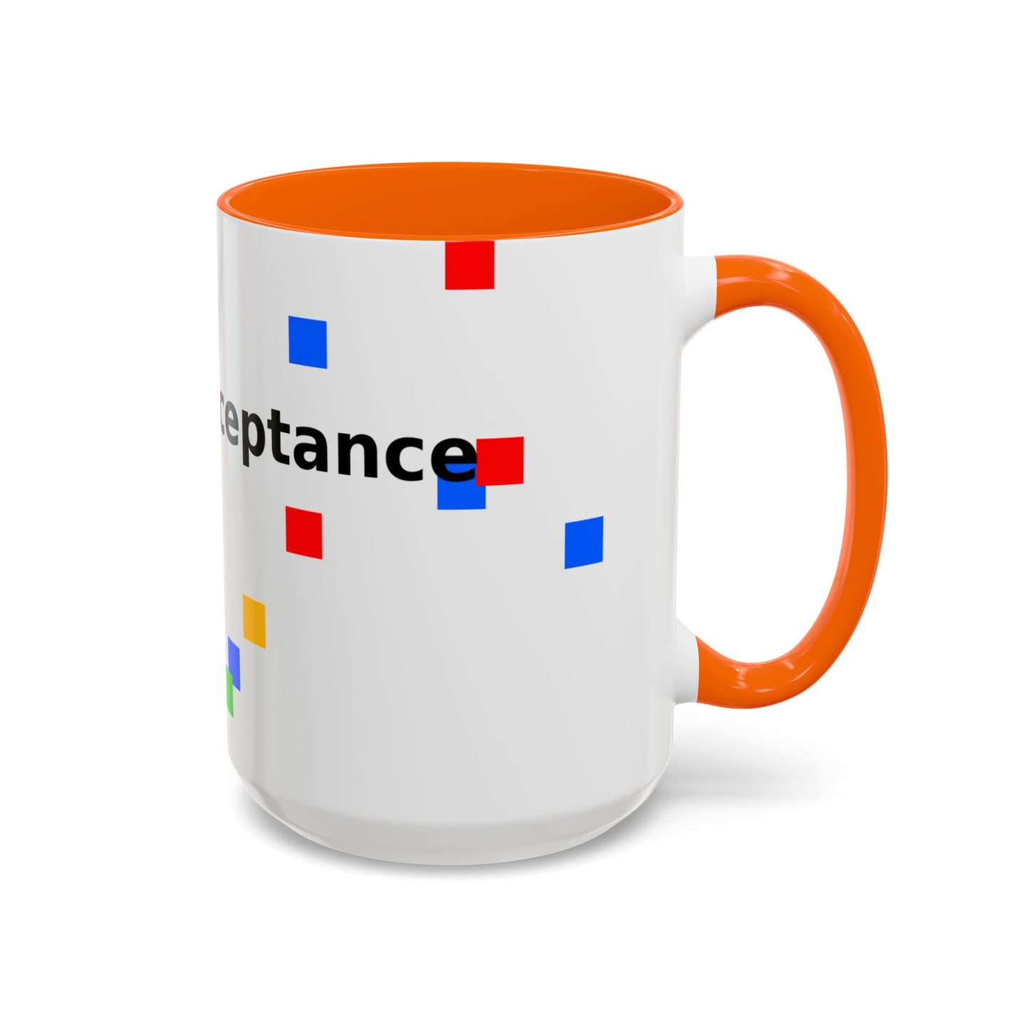 Autism Acceptance Accent Coffee Mug – Colorful Puzzle Square Design (11/15 oz)