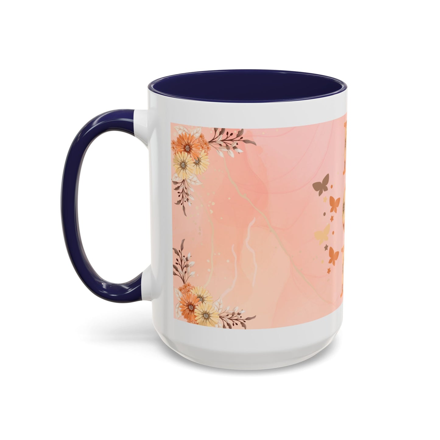Mom Floral Accent Coffee Mug – Pink Butterfly Mother's Day Gift (11/15oz)