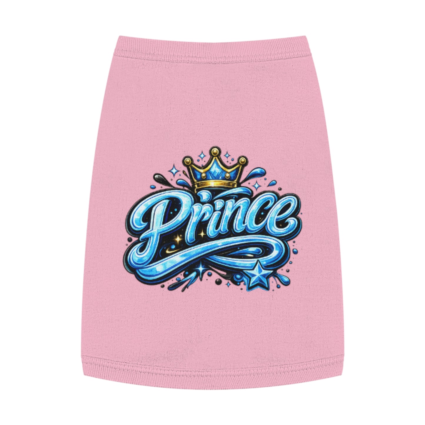 Prince Pet Tank Top — Blue Crown Graphic Dog Shirt